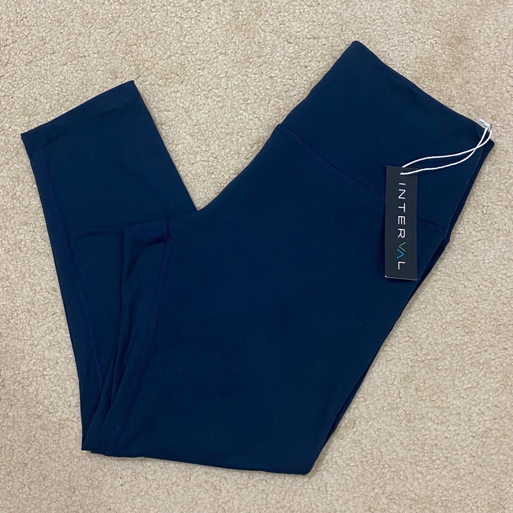 INTERVAL Recharge 7/8 Yoga Leggings w Soft Material Women's Size XL